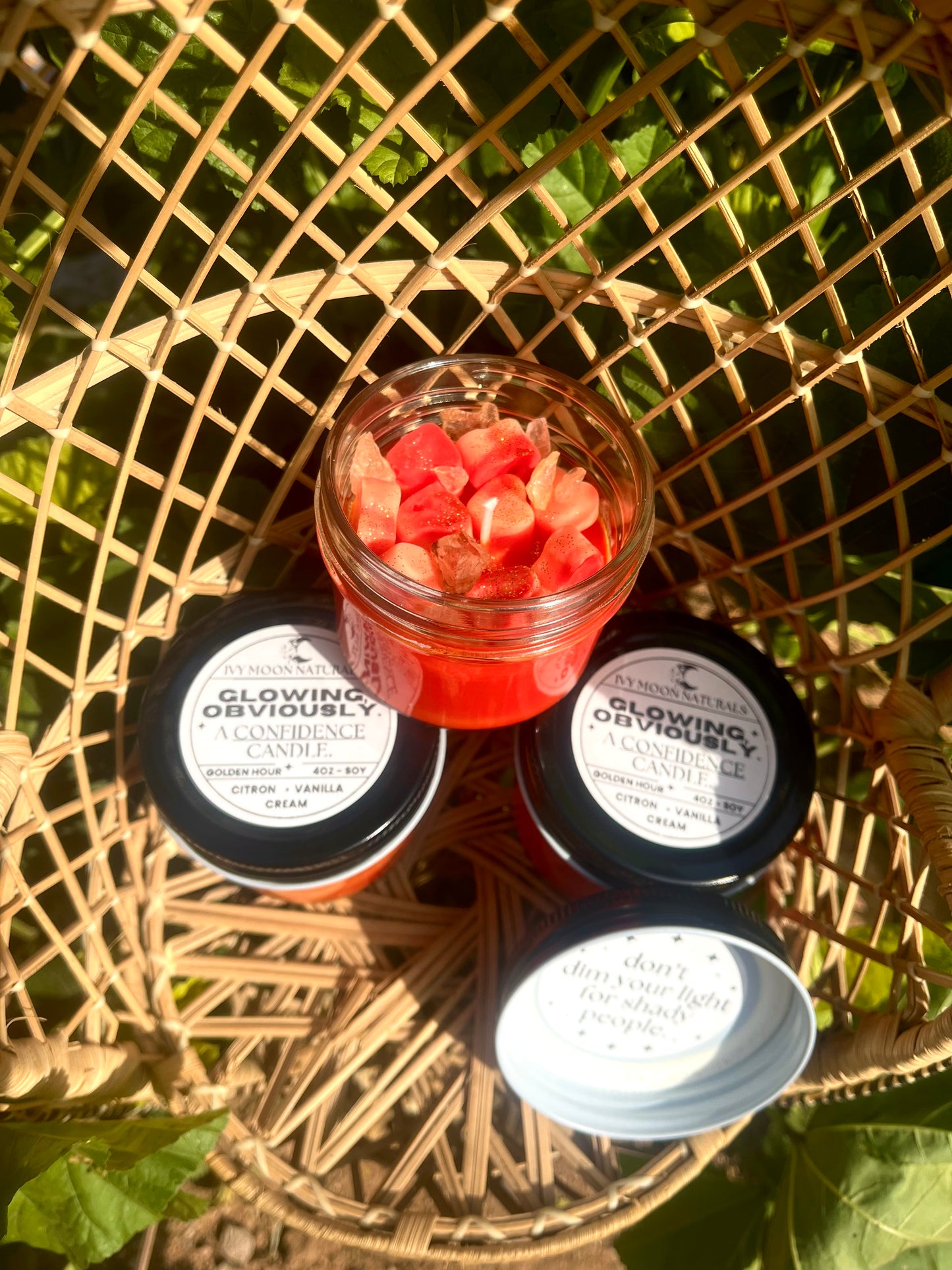 Glowing, Obviously. | A Daily Dose of Confidence Intention Candle